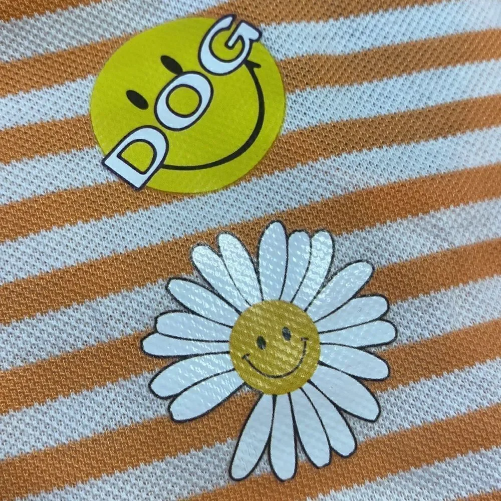 Striped Daisy Flower Dog Shirt